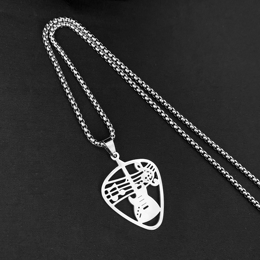 Hollow Guitar Pick Necklace Image 2