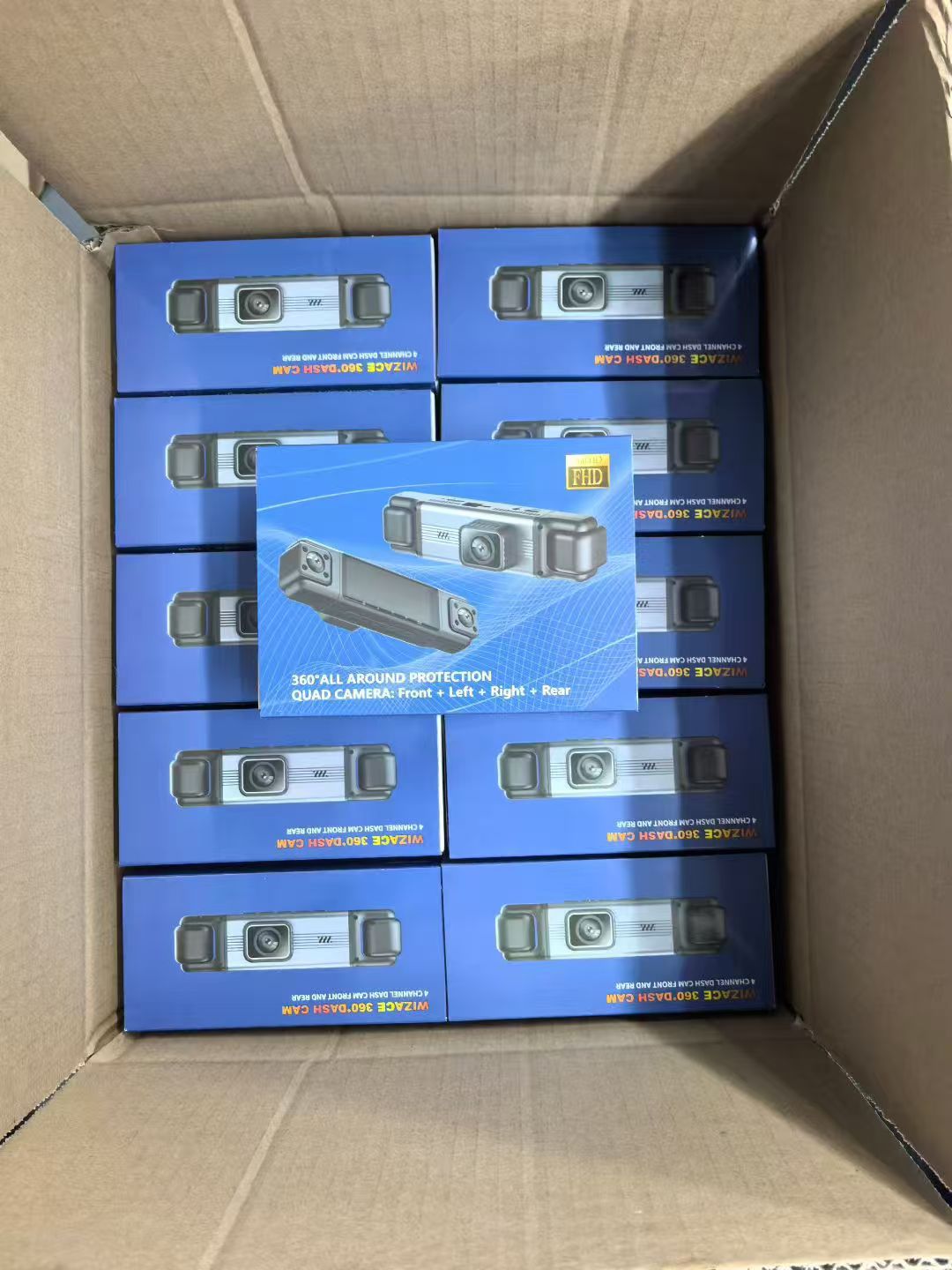 Cross-Border Four-Lens Driving Recorder, High-Definition 1080P Wide-Angle Night Vision, Wifi In-Car Front and Rear Vehicle Recorder