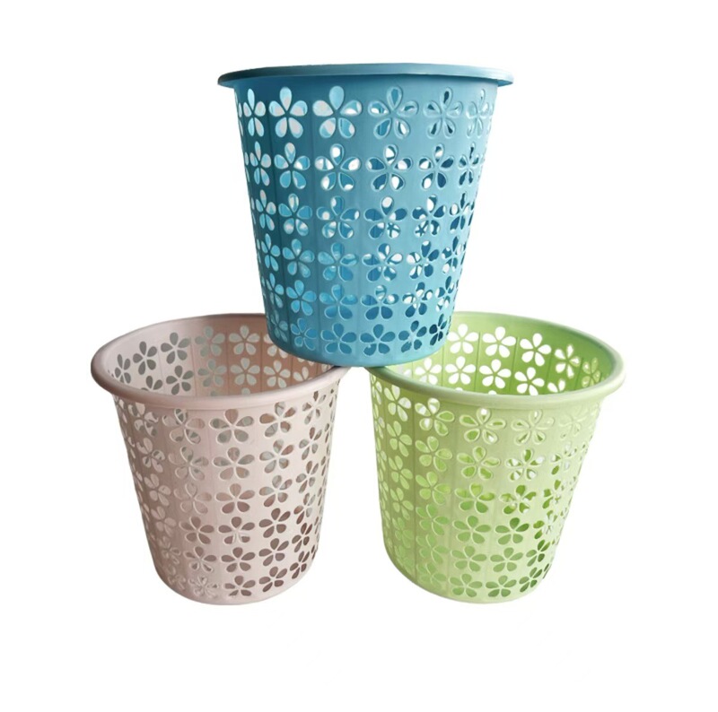 Plum Blossom Trash Bin Home Living Room Light Luxury Large Bedroom Creative Bathroom Toilet Dormitory Kitchen Trash Wholesale Plum Blossom Trash Bin Home Living Room Light Luxury Large Bedroom Creative Bathroom Toilet Dormitory Kitchen Trash Wholesale