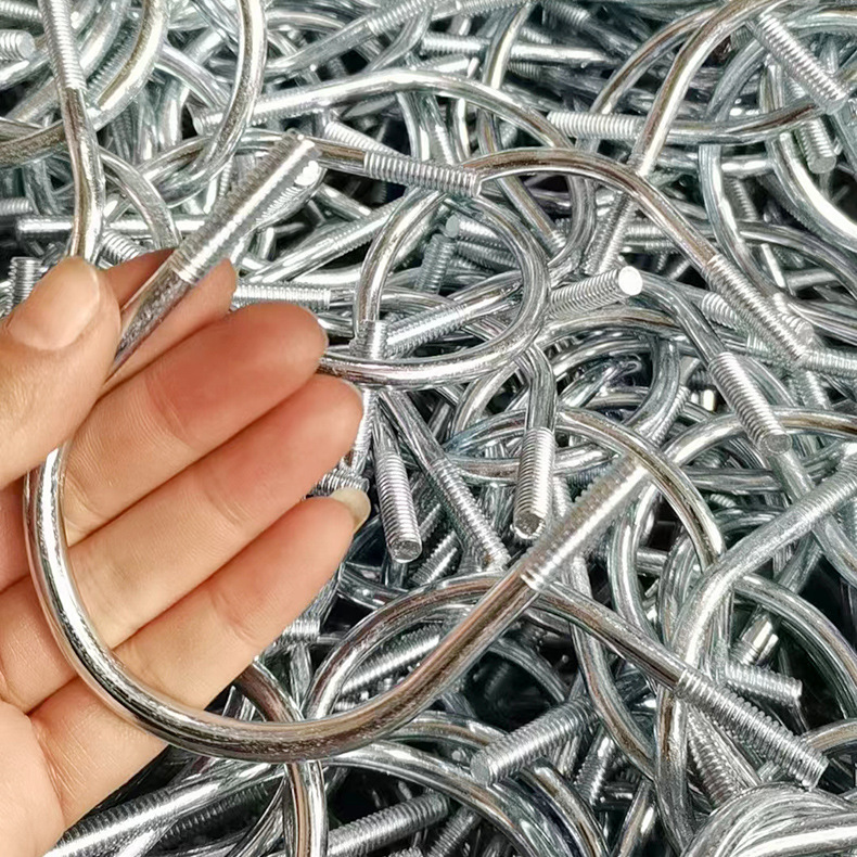 供应栓金属U形管卡扣方管夹管U型螺栓U型螺直角螺丝预埋U型丝批发