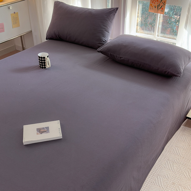 Algodón lavado de algodón gris oscuro clase A