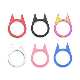 Creative cat ear ring single finger buckle outdoor body-proof ring buckle finger tiger wolf anti-wolf bracelet jewelry necklace pendant