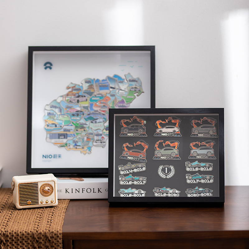 Magnetic Buckle Refrigerator Magnet Photo Frame Badge Storage Display Frame Museum Display Polaroid Photo Badge Bar Frame