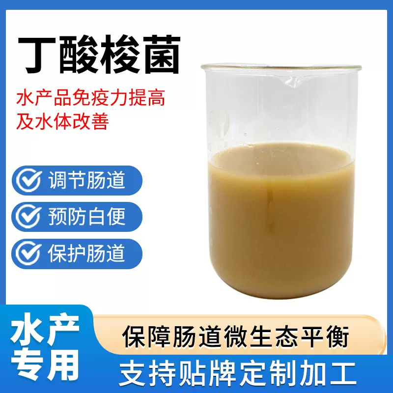 酸梭菌原液水产养殖鱼虾螃蟹白便肠道调节空肠调水饲料级酪酸菌