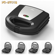 欧规跨境三明治机早餐机双面加热多功能烤面包华夫饼机