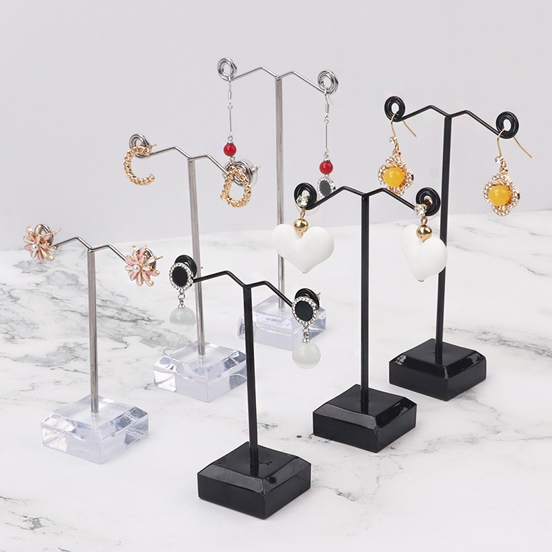 TONVIC メタルイヤリングスタンドアクリル 3 ピースイヤリングイヤリングディスプレイスタンドジュエリースタンドネックレススタンド卸売|undefined