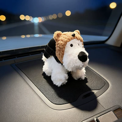 car accessories — Sürətlər qutusu və əl tormozu başlıqları - button-bear-hat-squatting-west-highland-ornament-etc-stand