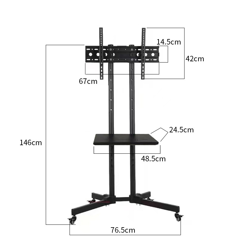 Soporte de TV móvil, soporte de monitor para conferencias, soporte de TV ajustable de pie image 16