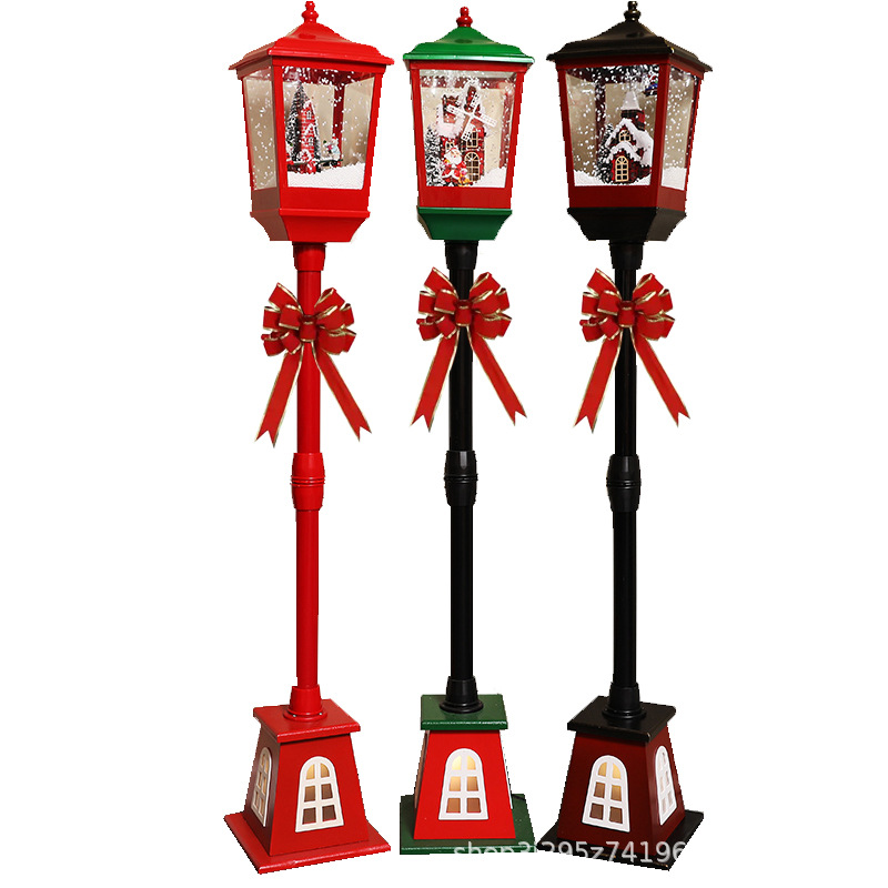 Decoraciones de Navidad transfronterizas coreanas Música Nieve Lámparas Decoraciones Juguetes para niños Regalos de Navidad Escenas de Vestido