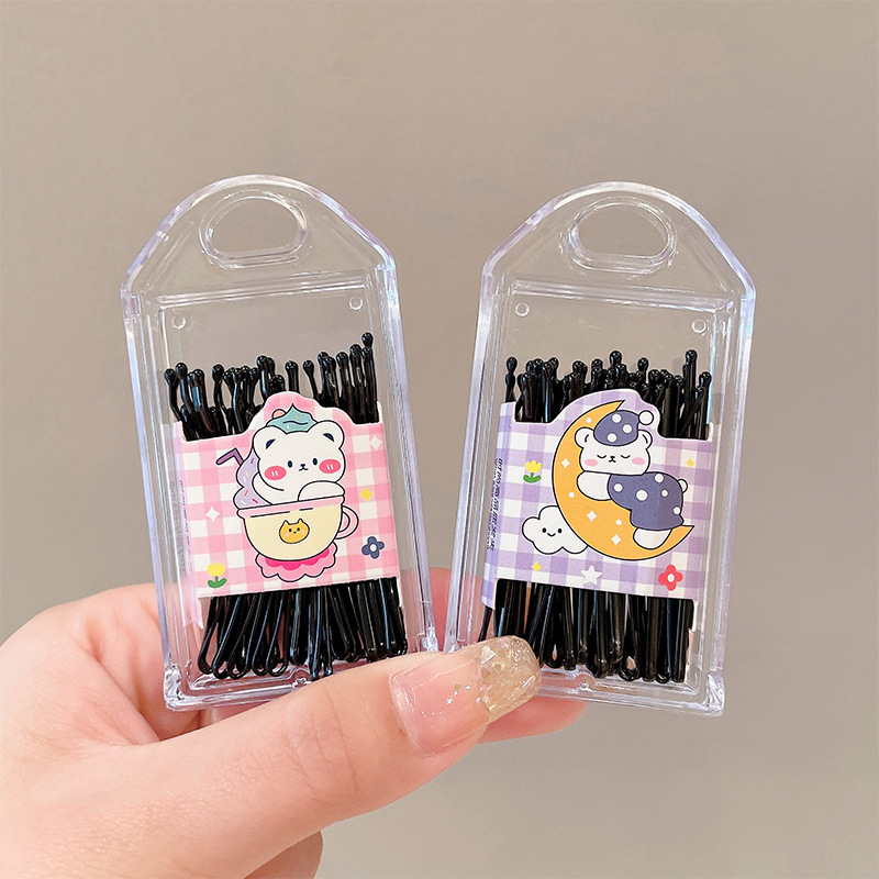 Clip negro de una palabra, clip para el cabello roto, clip lateral, tarjeta lateral, niño, adulto, niño, cabello, clip invisible, flequillo, horquilla