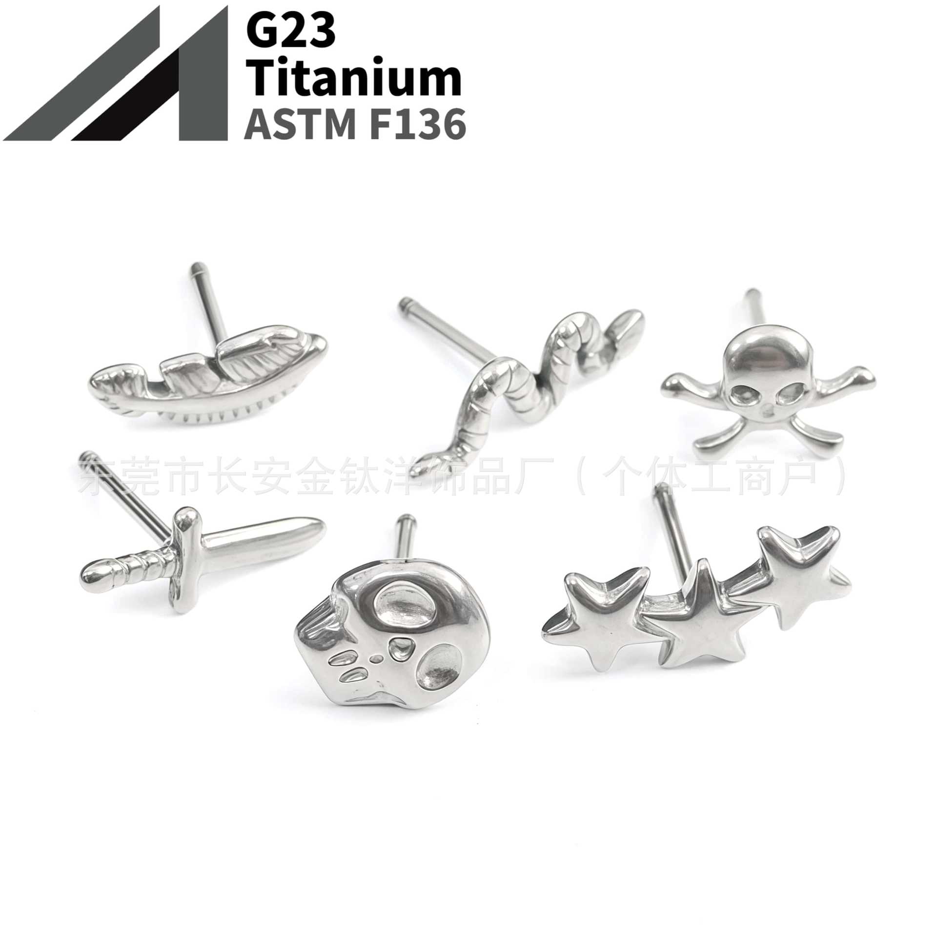 16G labret stud size and finish detail