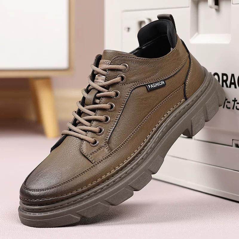 Martens, демисезонные модные трендовые туфли на платформе для кожаных ботинок, корейский стиль