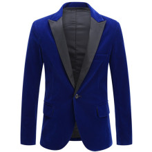 Men's Fashion Trend Velvet Groom Tuxedo Slim Fit Wedding Par