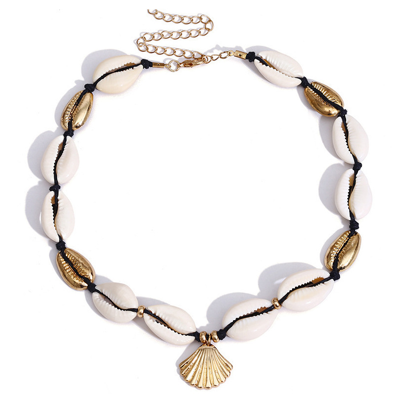 Shell Pattern Women's Gender Ig Style Beach Shell Alloy Wholesale Necklace