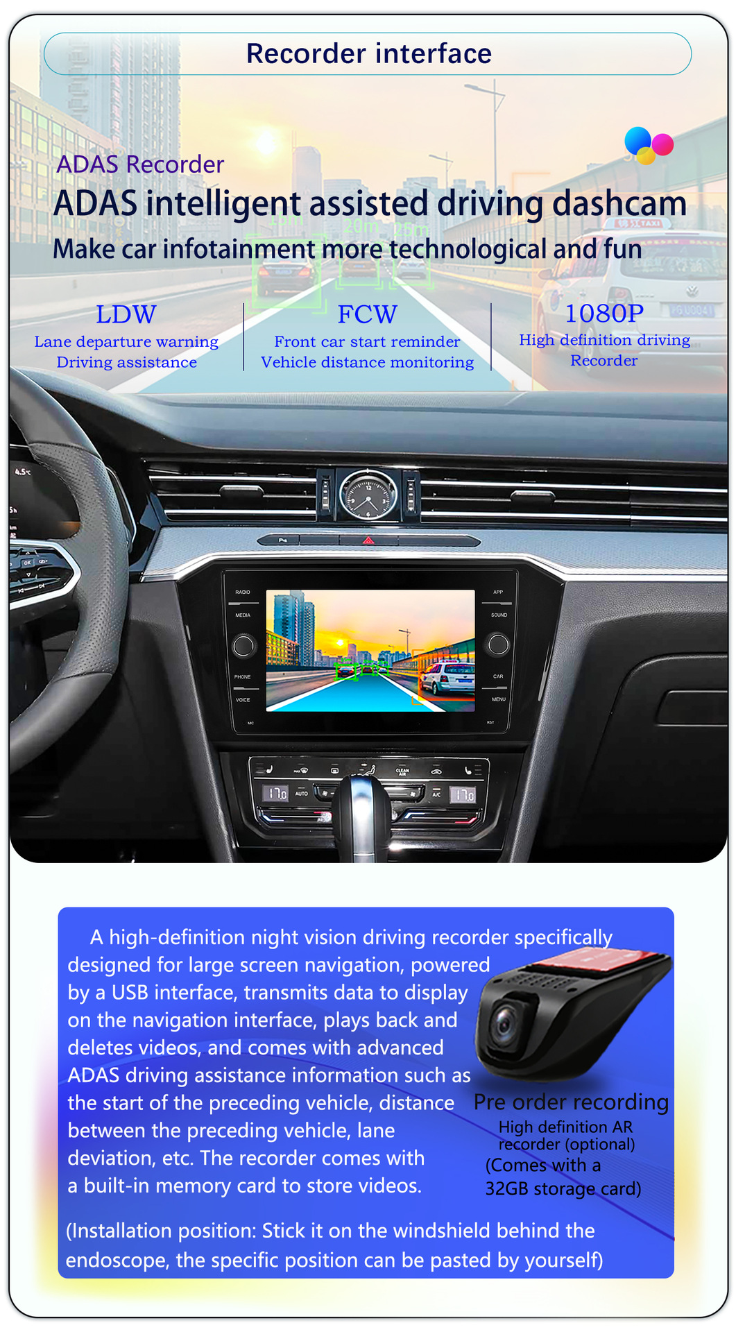 Suitable for 8inch Volkswagen Magotan B8 Low-End Models to Upgrade to High-End Android Central Control Large-Screen Android Reversing Image Navigation System
