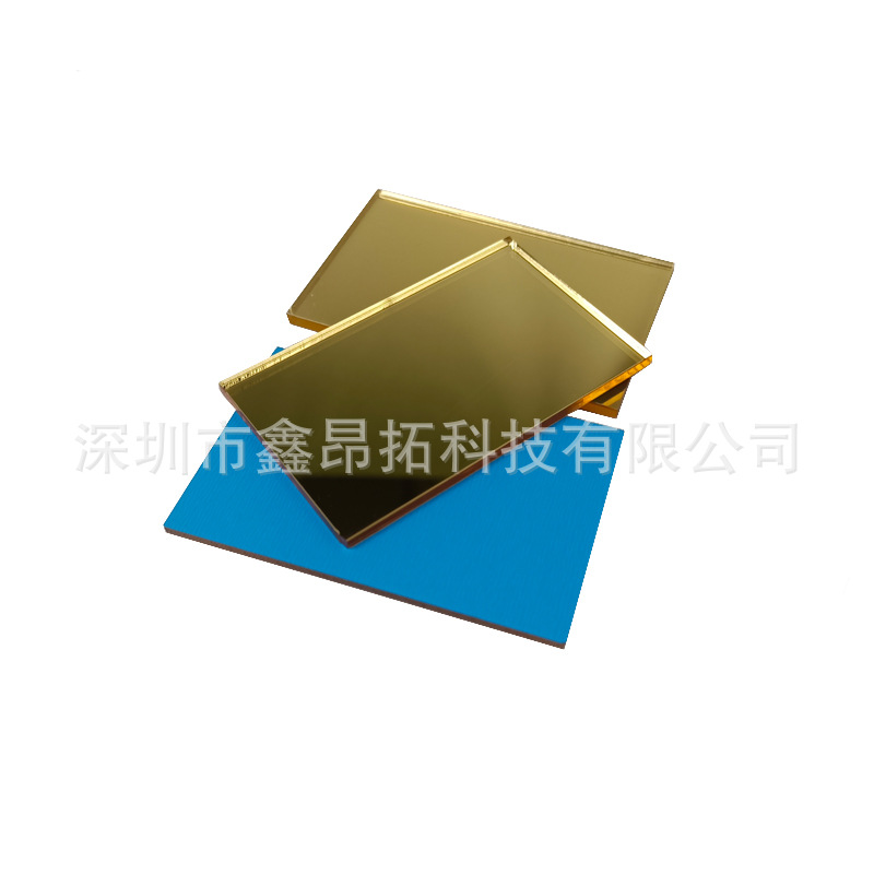 金色镜面DIY装饰小摆件方形饰品小玩具展示亚克力镜面拍摄道具