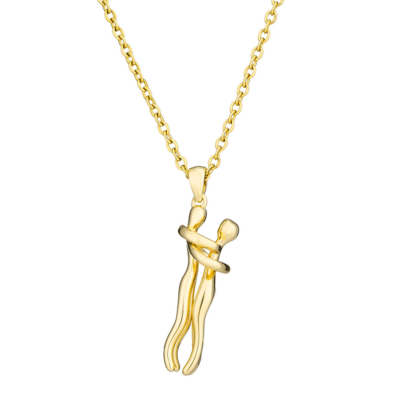 Fashion Style Wholesale Fashion Geometric 304 Stainless Steel Copper 18K Gold Plated No Inlaid Necklace