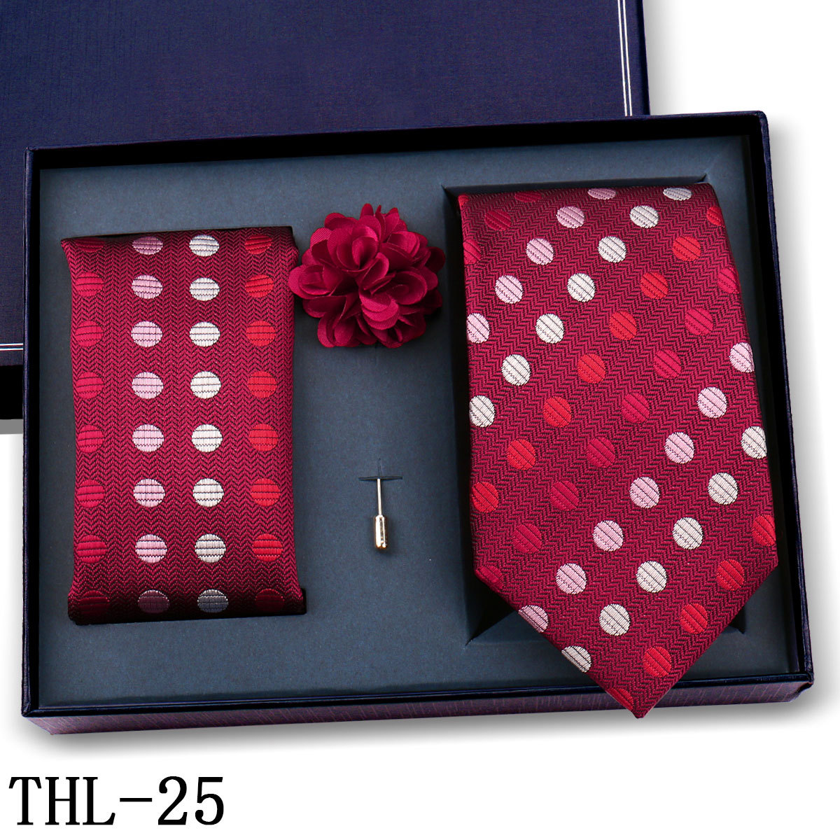Juego de Corbata y Pañuelo para Hombre Poliéster para Bodas y Eventos de Negocios image 31