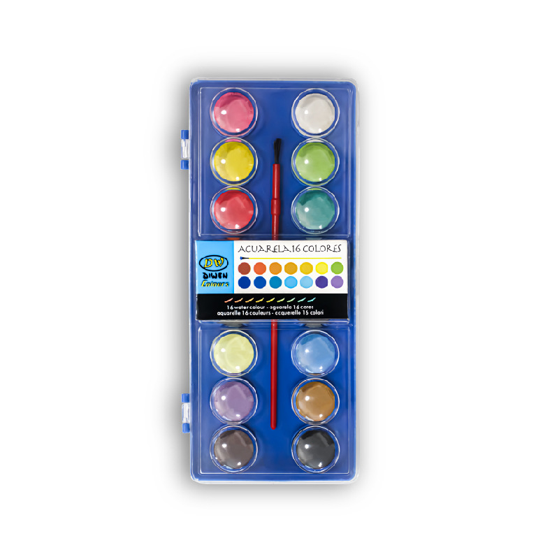 Acuarela sólida de 16 colores