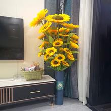 向日葵仿真花假花摆件干花花束装饰大高枝太阳花客厅摆设花植物zb