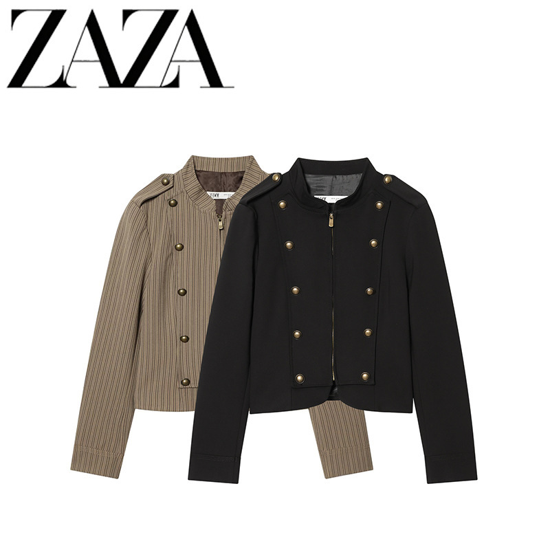Zaza Self-Made European and American Style Wholesale Women's Clothing Fashionable Versatile Elegant Striped Slim-Fit Jacket 2010875 Zaza Self-Made European and American Style Wholesale Women's Clothing Fashionable Versatile Elegant Striped Slim-Fit Jacket 2010875