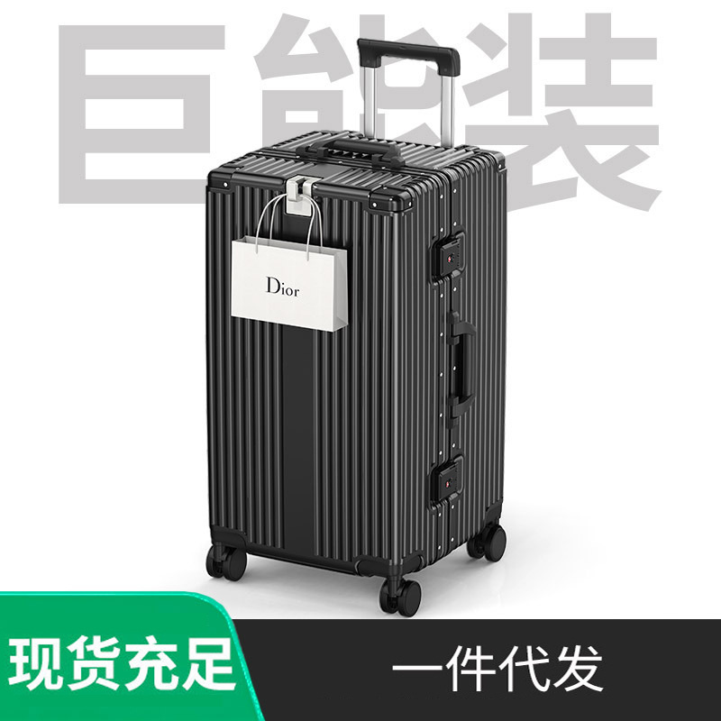 Large Capacity aluminum frame trolley case 30-inch oversized 22-inch universal wheel luggage sports suitcase