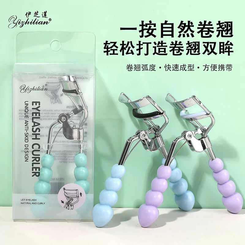 Handle, eyelash curler, curling false eyelashes