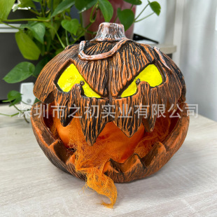 Cross-Border Halloween Voice-Activated Lifting Pumpkin Head Home Furnishings Outdoor Courtyard New Horror Ghost Decorations