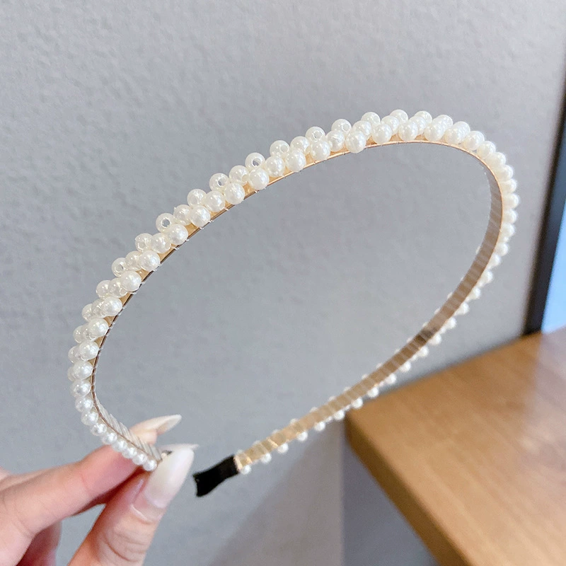 Универсальная повязка на голову, элегантная жемчужная hair accessory, легкая коллекция 2025