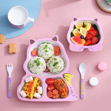 竹纤维儿童餐具碗宝宝碗卡通家用幼儿园吃饭碗可爱婴儿辅食碗批发