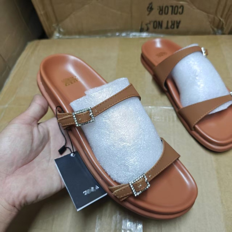 ZA2025夏春季新品女鞋时尚百搭带饰凉鞋户外休闲拖鞋皮带扣凉拖单|undefined