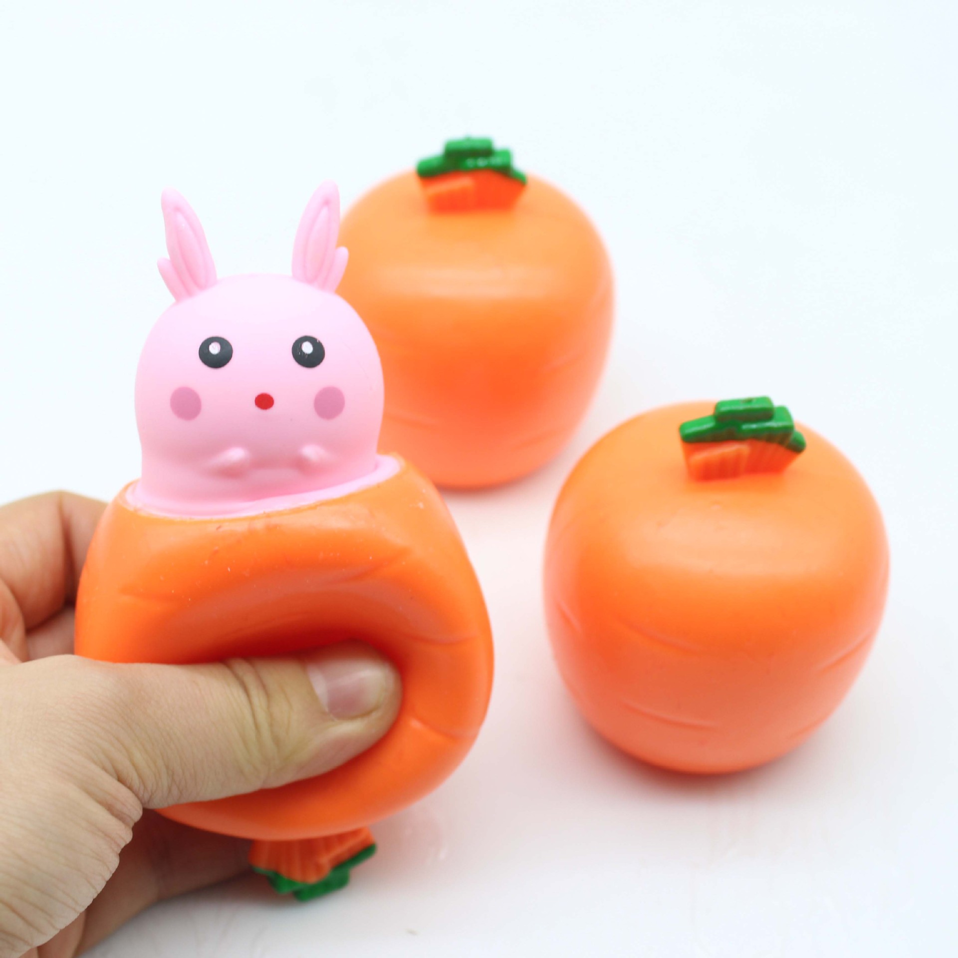 Fidget Toys Squishy Toy Rabbit Carrot TPR Cartoon Style Cute Novelty Squishy Toys display picture 2