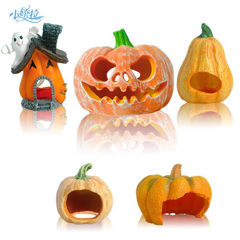 Pecera, acuario, decoración explosiva, decoración de la casa de refugio, calabaza sumergnada, olla de reproducción de paisajismo de Halloween, calor transfronterizo