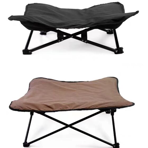 Waterproof wear-resistant easy to carry pet camp bed flower dog bed elevated steel tube bed folding Teddy kennel cat nest