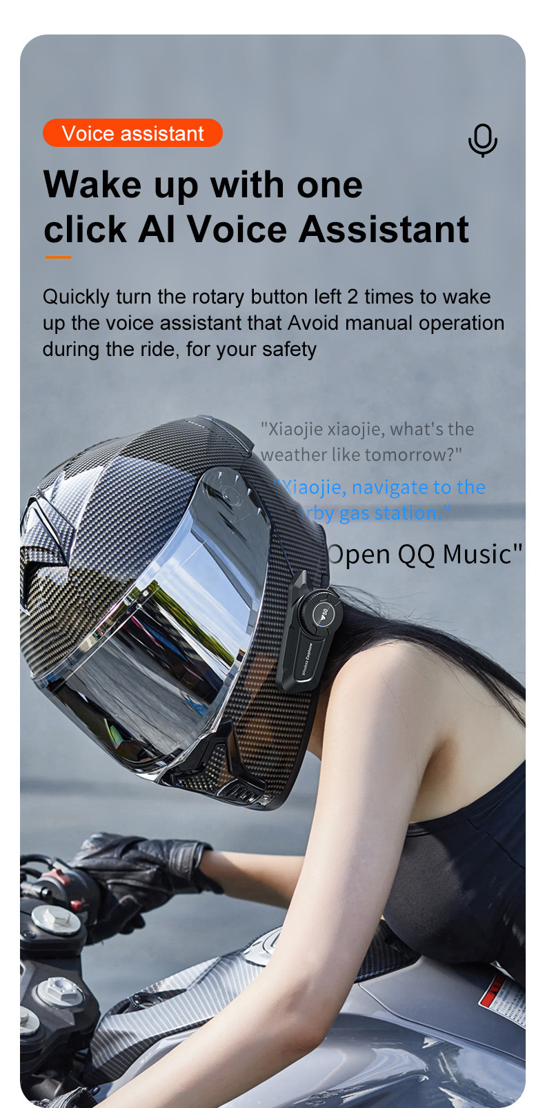 Cross-Border New Y50 Helmet Bluetooth Headset 1800Mah Long-Lasting Battery Life Intelligent Noise Reduction Waterproof Motorcycle Dedicated