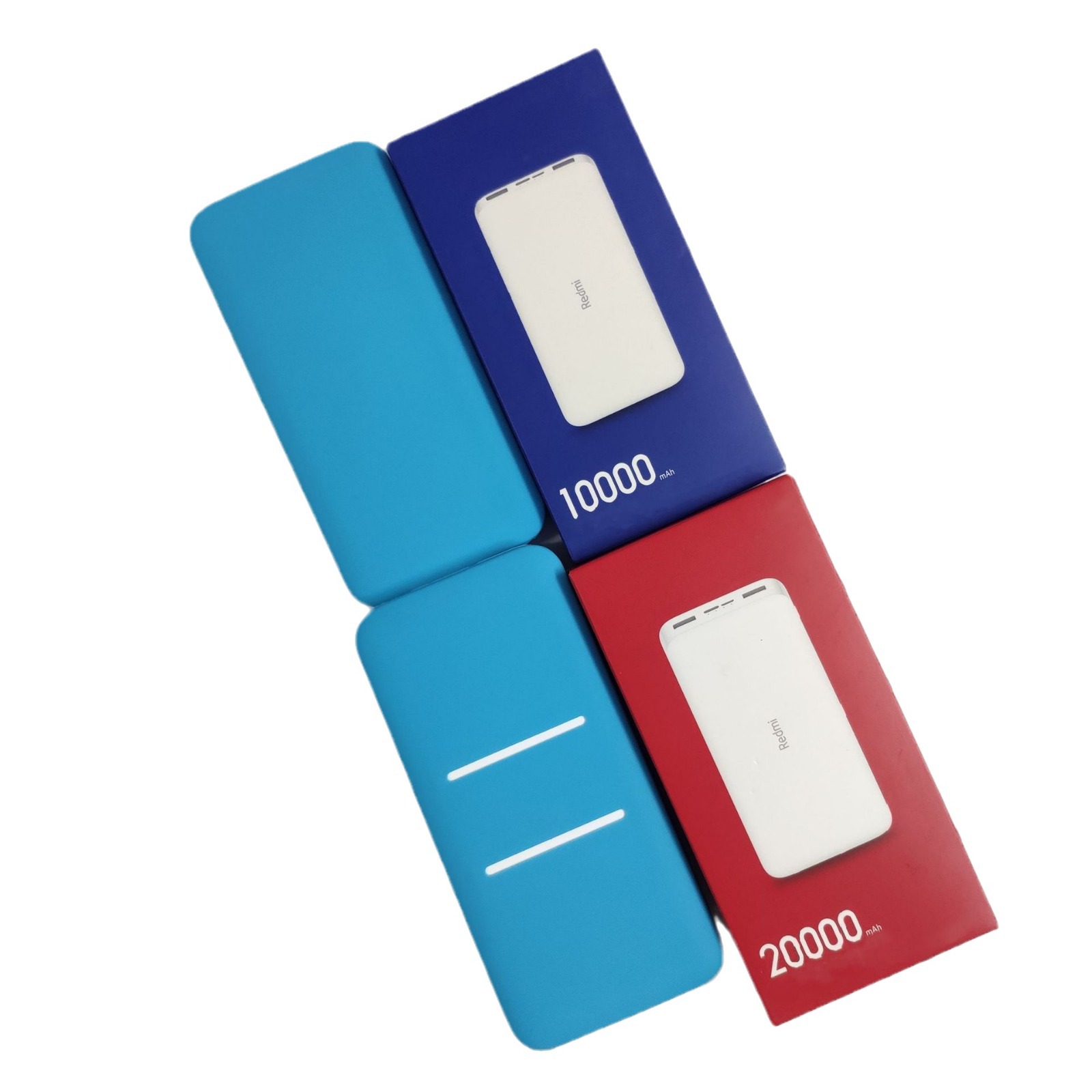 Aplicable a Xiaomi Redmi rojo mi 10000 fuente de alimentación funda de silicona 20000mAh caja de protección de energía móvil color