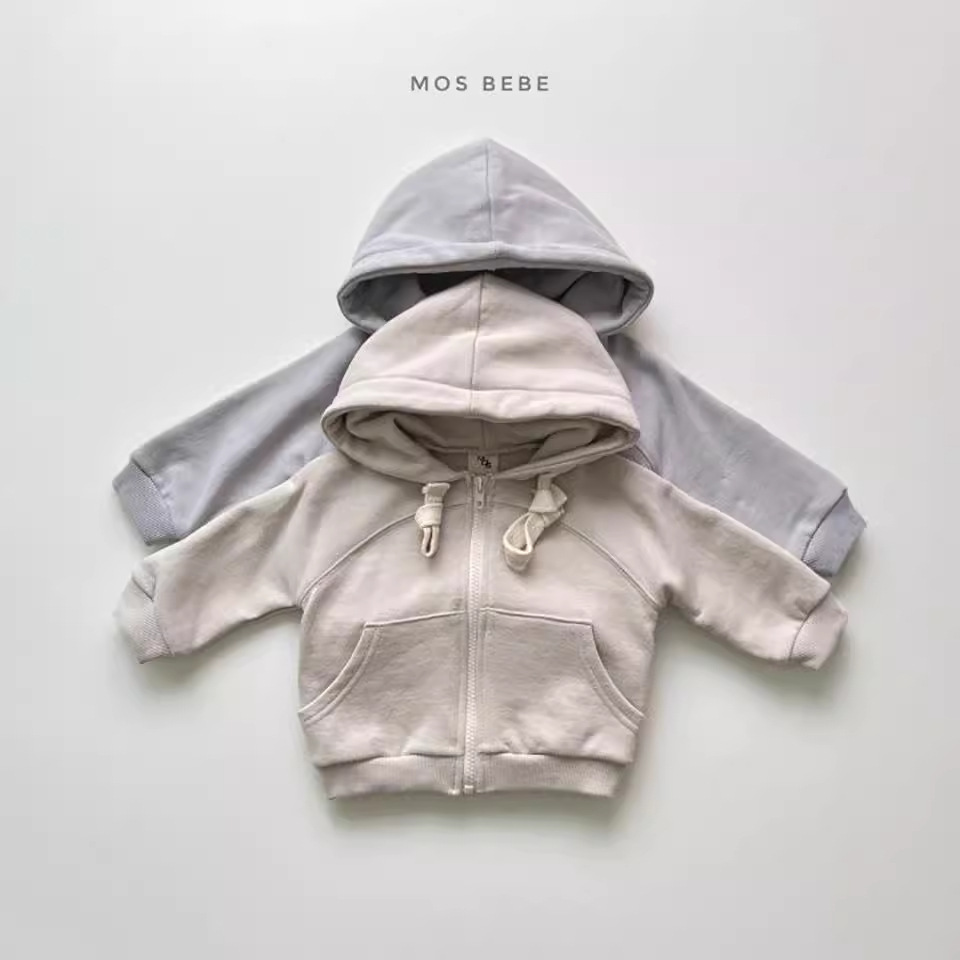 Capa Encapuchada de los niños del estilo Coreano ropa para niños bebé cremallera camisa del suéter del bebé la capa muchachos desgaste exterior Otoño Suéter