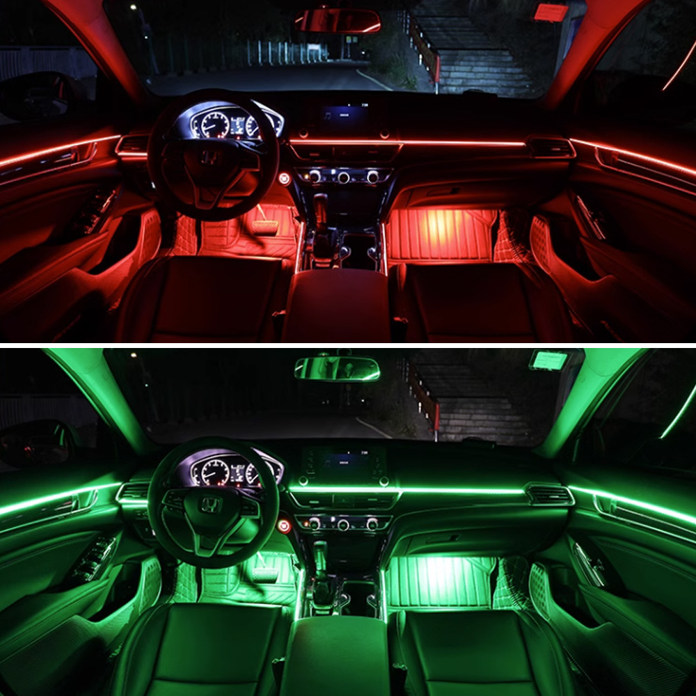 OKEEN隐藏式led流光18in1动态车载氛围灯 RGB幻彩256色汽车氛围灯-阿里巴巴