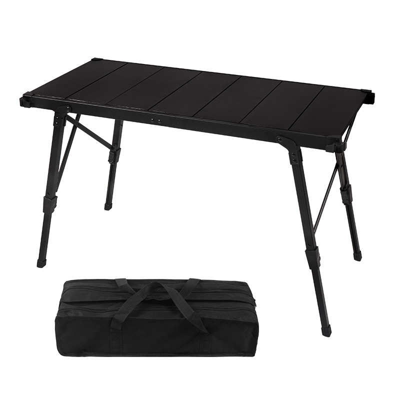 CLS al aire libre mesa plegable camping portátil mesa de rollo de huevo mesa de picnic mesa de barbacoa estufa IGT cocina móvil mesa de placa de aluminio de elevación