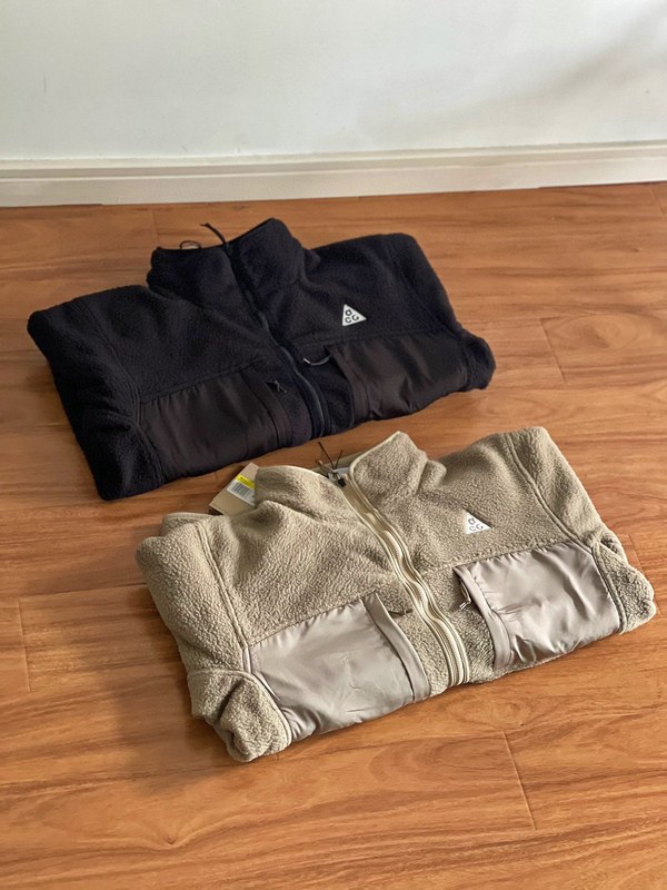 高品质ACG摇粒绒小标刺绣标立领工装拉链口袋羊羔毛夹克情侣外套|undefined