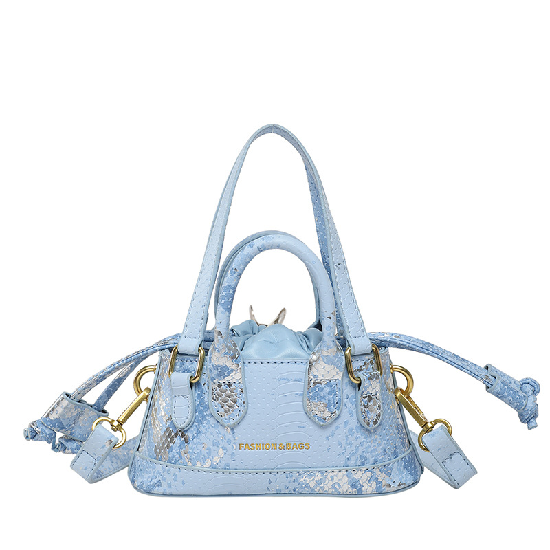 Bolso de textura transfronteriza 2025 primavera nuevo bolso femenino personalizado bolso de hombro con estampado de piel de serpiente mini bolso de mensajero con letras