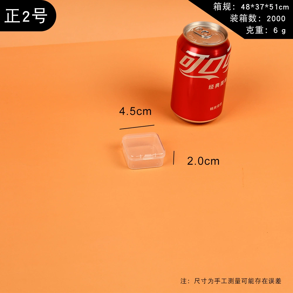 RSNN Square Transparent Plastic Storage Box for Accessories with Beads - Clear Mini Box