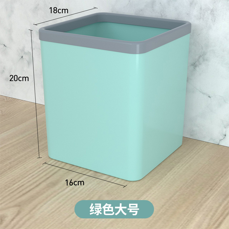 北欧のデスクトップの小さいゴミ箱家庭用テーブルの上の客間の四角形の蓋なしの筒のミニは輪の収納箱の紙くずかごを持っています。|undefined