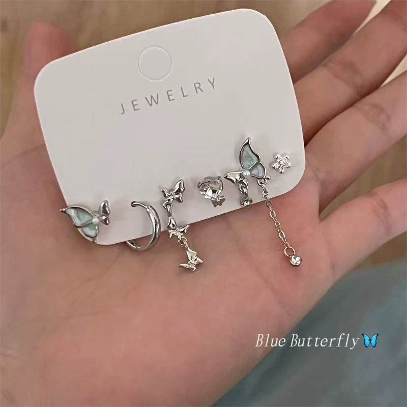 earrings korean style metal set — simple elegant designs, lightweight 0.006 kg