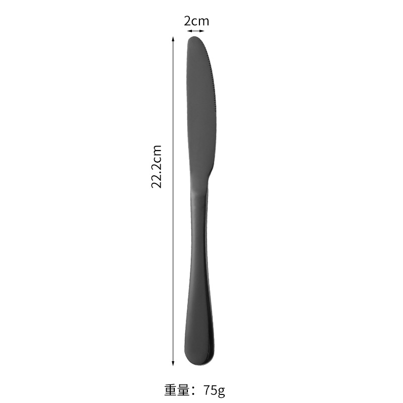 Juego de cuatro piezas de cocina occidental de hotel dorado cuchillo, tenedor y cuchara Transfronterizo 1010 traje de vajilla de acero inoxidable cuchillo, tenedor y cuchara