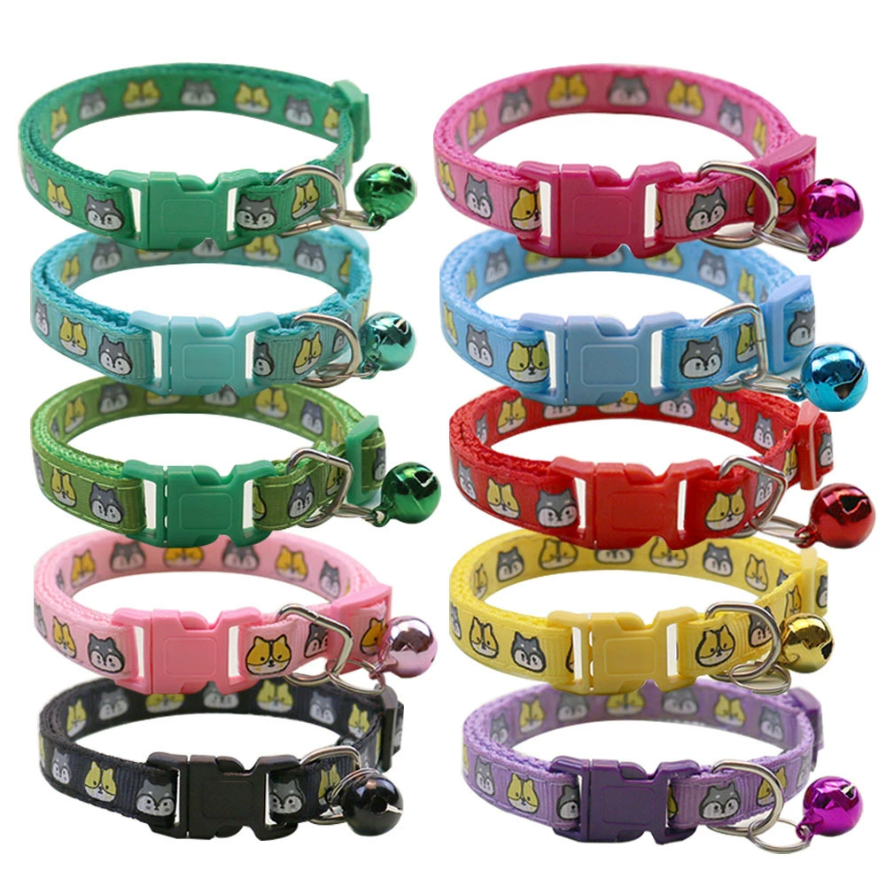 Новый Собака Повседневный Цвет Плетение Ошейник Кошачий Воротник Белл Воротник Заводской Outlet