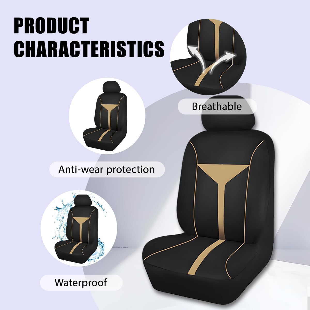 Cross-Border New Elastic Fabric Wine Glass Style Car Seat Cover for All Seasons Amazon Temu Meike Duo