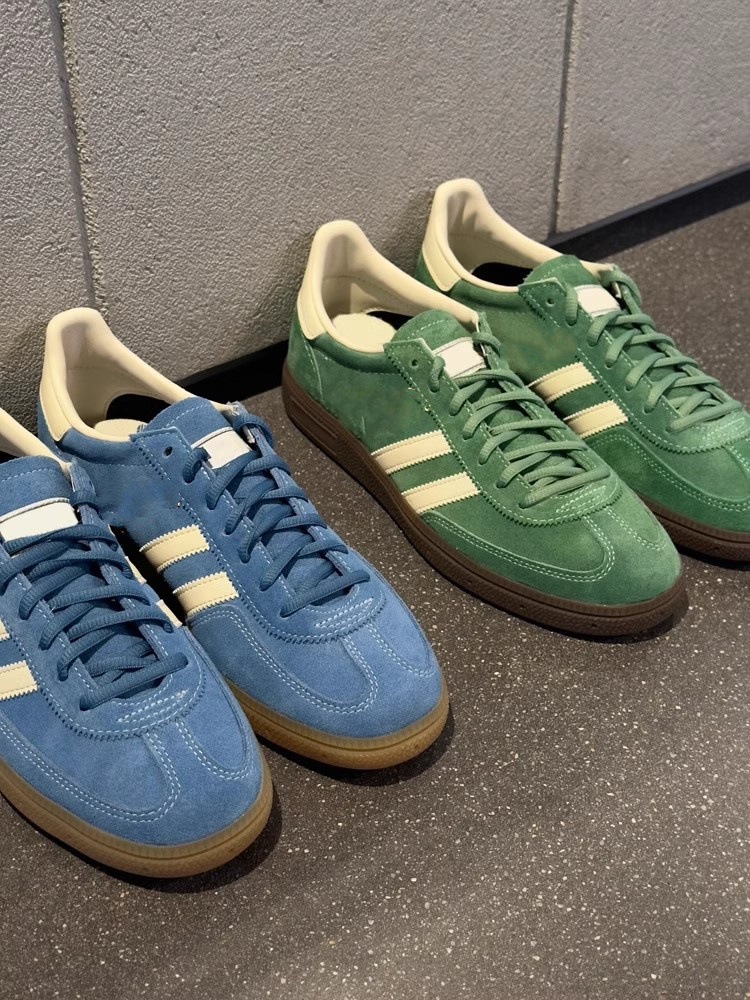 Blue classic German training round toe lace up casual sports versatile flat bottomed Forrest Gump shoes_voghion.com