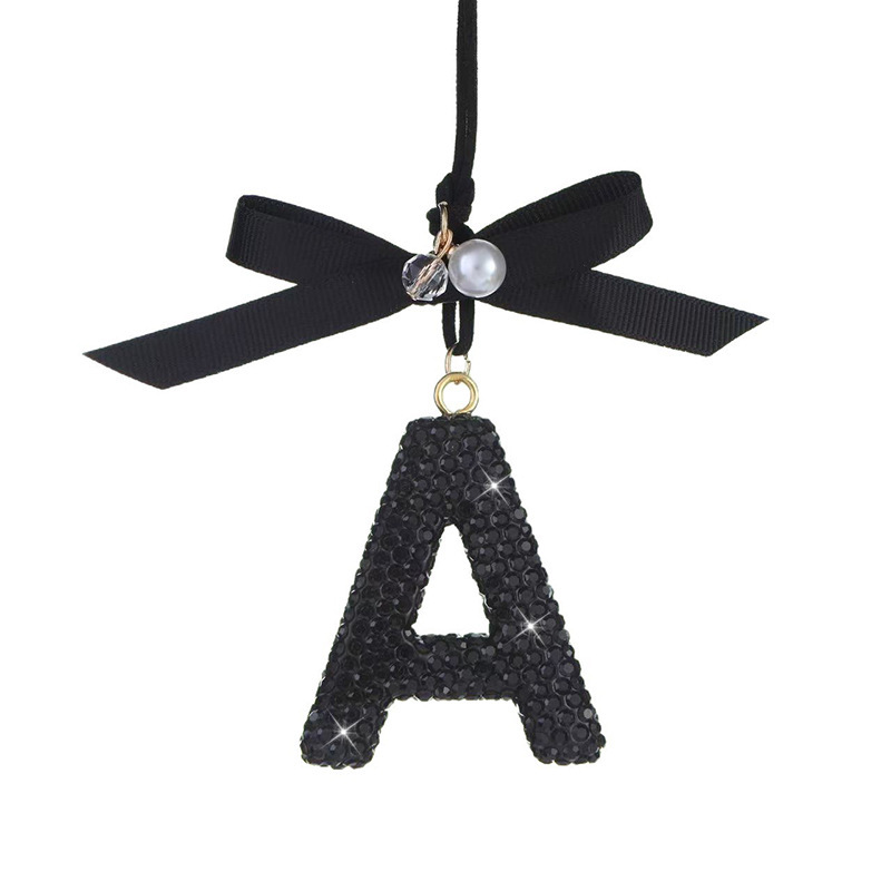 Amazon Cross-Border Hot-Selling New Product 26 English Letters Rhinestone Clay Car Interior Pendant