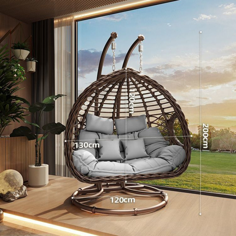 Silla de cuna para exteriores, columpio, patio, silla colgante doble, balcón doméstico, red interior, nido de pájaro rojo, hamaca, silla de mimbre, mecedora